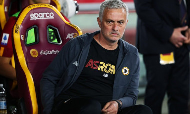 Jose' Mourinho head coach of roma looks on during the Italian championship Serie A football match between AS Roma and Venezia FC on May 14, 2022 at Stadio Olimpico in Rome, Italy - Photo Federico Proietti / DPPI