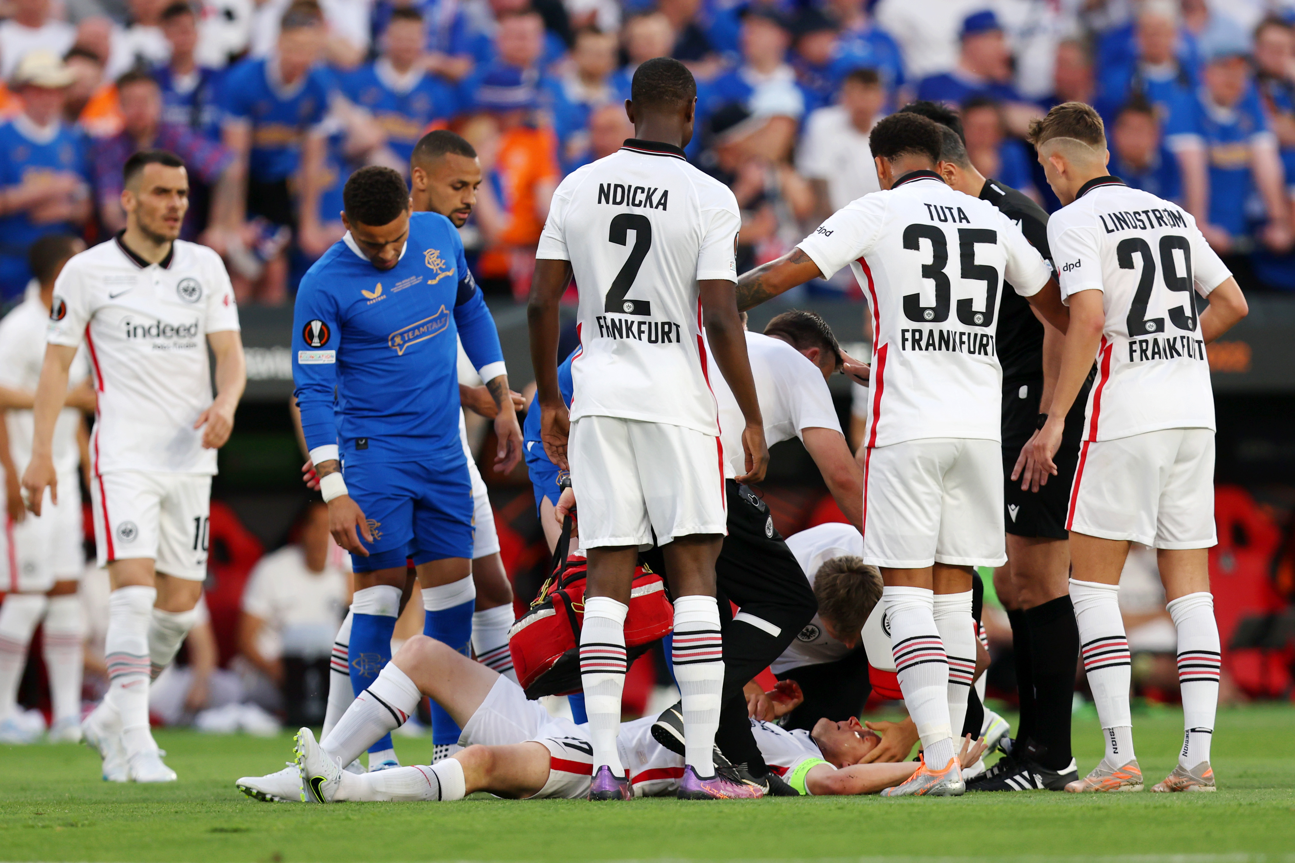 Europa League, finala | Eintracht Frankfurt - Rangers 0-0. Nemții, două ocazii mari. Accidentare urâtă a căpitanului Rode