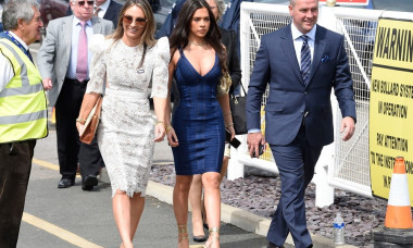 Michael Owen and family attend the Boodles May Festival Ladies Day at Chester Racecourse, Chester, UK.