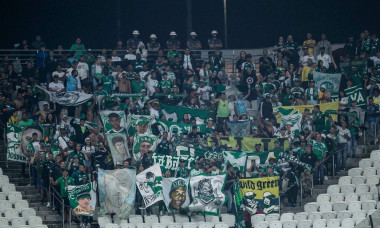 SO PAULO, SP - 13.04.2022: CORINTHIANS X DEPORTIVO CALI - Deportivo Cali fans during the match between Corinthians and Deportivo Cali-COL held at Neo Qumica Arena in So Paulo, SP. The match is valid for the 2nd round of Group E of the Copa Libertadores 20