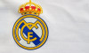 Calgary, Alberta, Canada. July 10, 2020. Real madrid white jersey close up to the logo