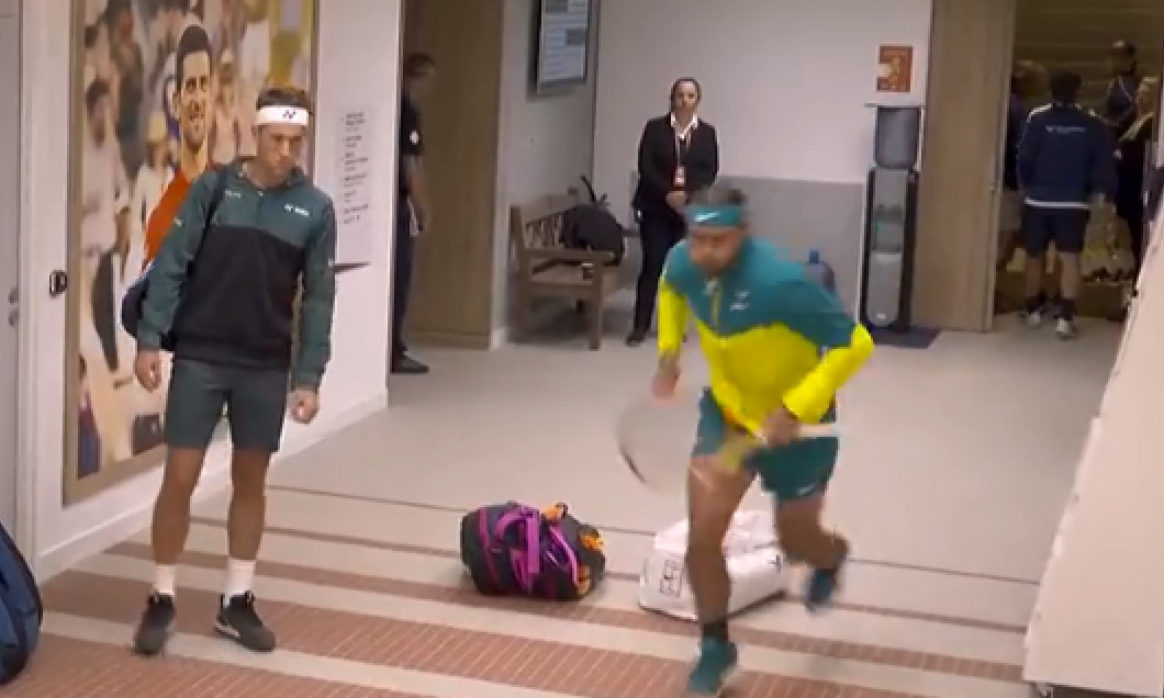 Casper Ruud și Rafael Nadal, înaintea finalei Roland Garros / Foto: Captură Twitter@rolandgarros