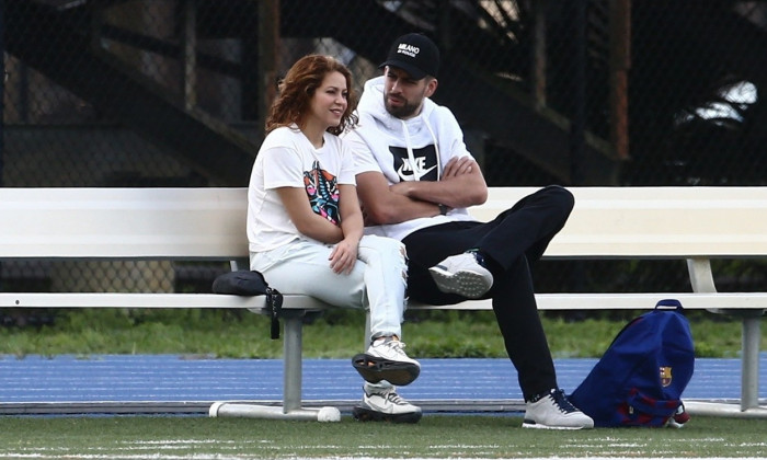 *EXCLUSIVE* Shakira and Gerard Pique support their kids at soccer practice in Miami