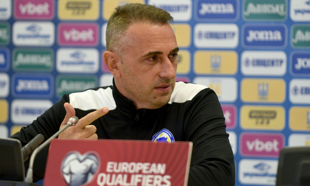 Pre-match news conference of Bosnia and Herzegovina manager Ivaylo Petev, Lviv, Ukraine - 11 Oct 2021