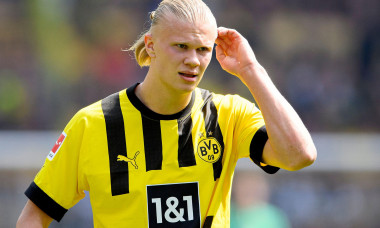 Erling HAALAND (DO) gesture, gesture, Soccer 1st Bundesliga, 34th matchday, Borussia Dortmund (DO) - Hertha BSC Berlin (B) 2: 1, on May 14th, 2022 in Dortmund/Germany. #DFL regulations prohibit any use of photographs as image sequences and/or quasi-video