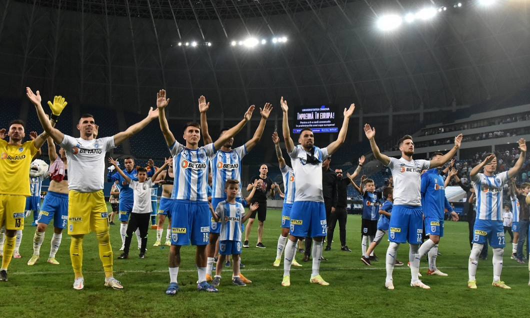 Fotbalistii craioveni Mirko Pigliacelli, David Beniamin Lazar, Stefan Marinel Vladoiu, Valerica Marius Gaman, Mihai Cris