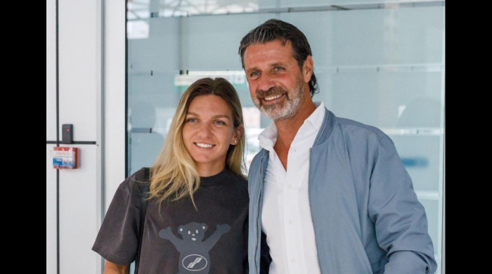 Simona Halep, alături de Patrick Mouratoglou la Cluj / Foto: Twitter WTA Romania