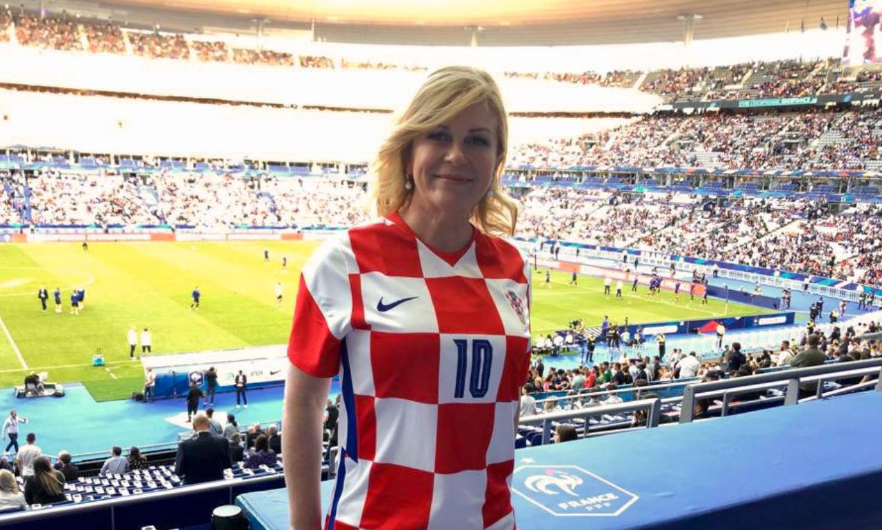 Fosta președintă a Croației, în centrul atenției pe Stade de France, la meciul din Liga Națiunilor