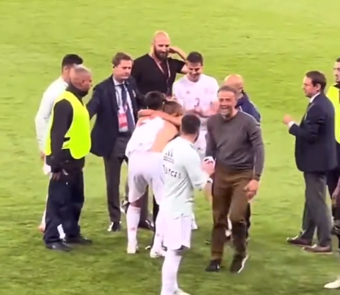 Momentul aplaudat de un întreg stadion după Spania - Cehia. Un tânăr suporter, "ajutat" de Luis Enrique