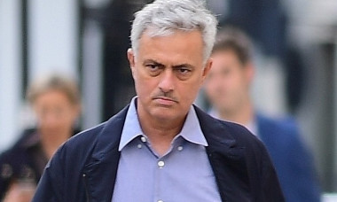 *EXCLUSIVE* Jose Mourinho seen looking a little angry following what looked like an intense phone call
