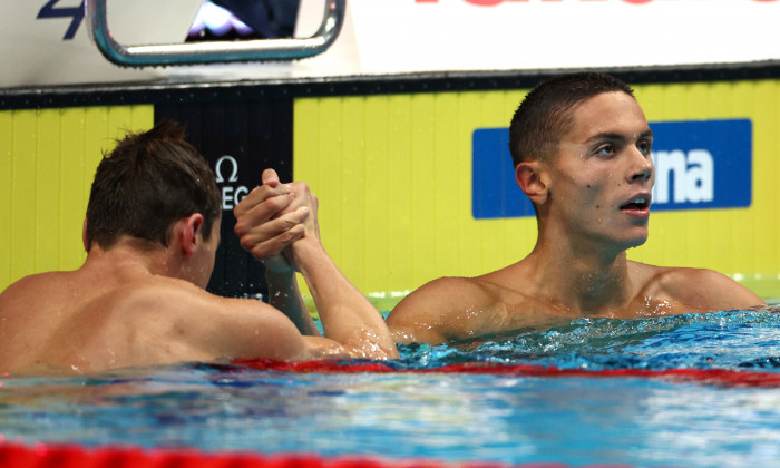 David Popovici și Maxime Grousset / Foto: Getty Images