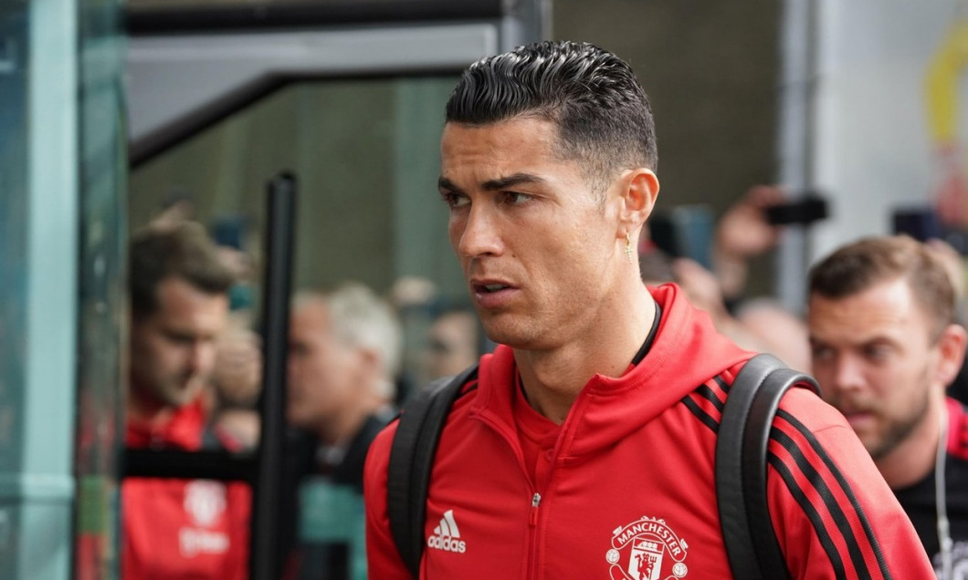 Manchester United's Cristiano Ronaldo arriving before the Premier League match at the AMEX Stadium, Brighton. Picture date: Saturday May 7, 2022.