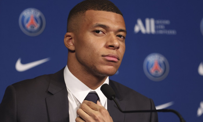 French football Ligue 1 match Press conference following the renewal of Kylian Mbappe at Paris Saint-Germain until 2025, Parc des Princes stadium, Paris, France - 23 May 2022