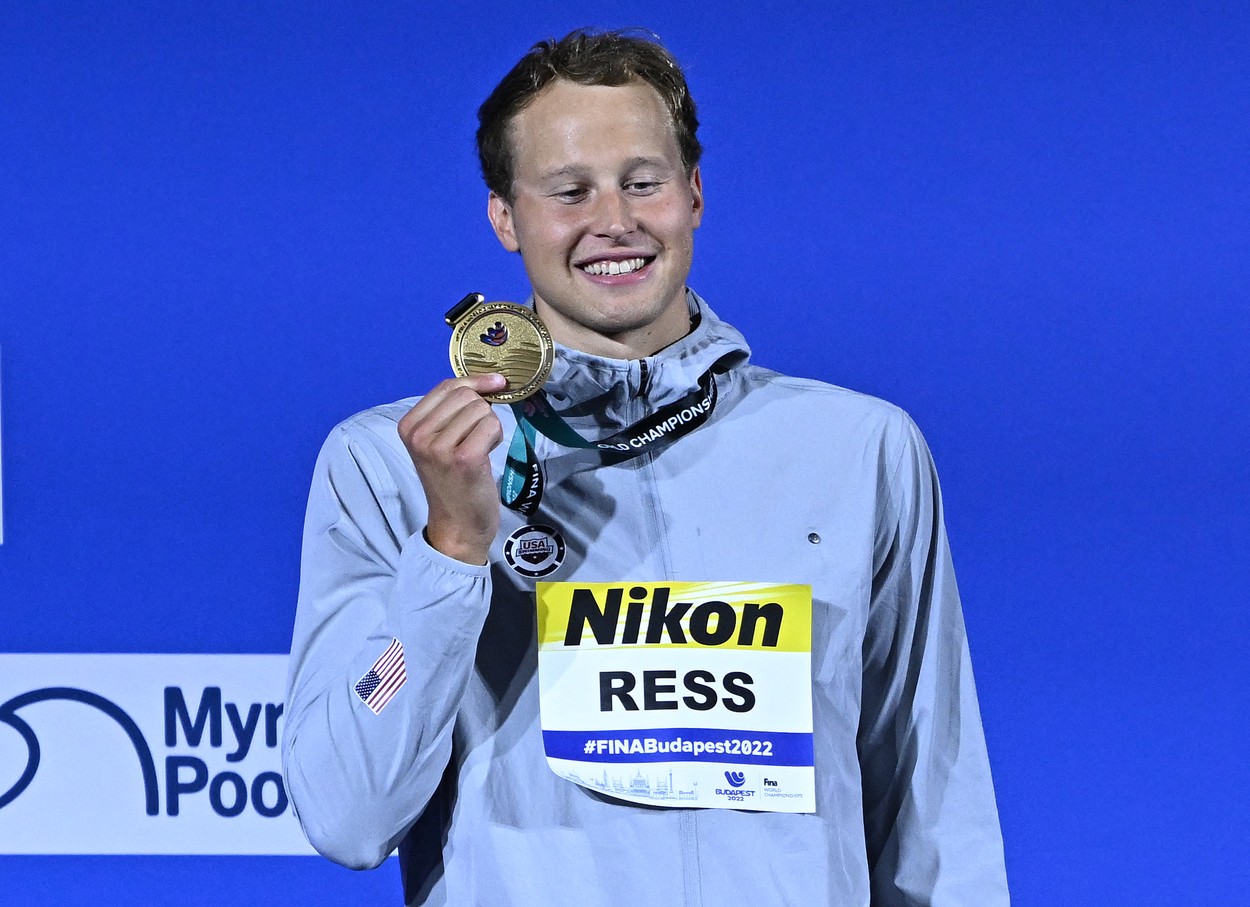 Răsturnare de situație la Mondialele de natație! Justin Ress, medaliat cu aur la 50 m spate. Robert Glință, pe locul 5