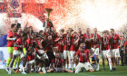 Fotbaliștii lui AC Milan, după câștigarea titlului / Foto: Getty Images