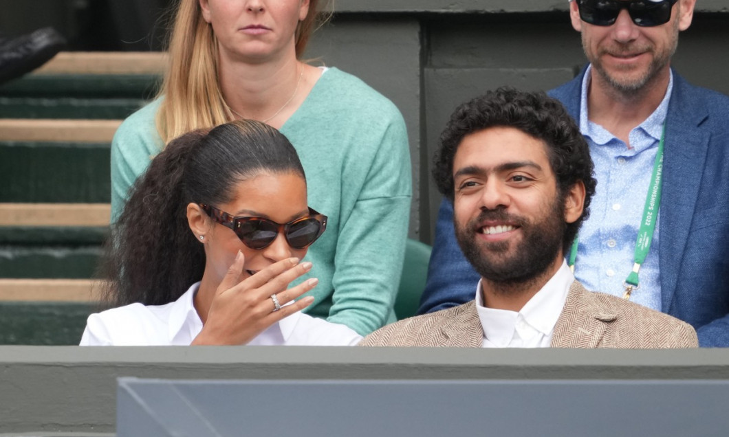 Boris Beckers Girlfriend Lillian De Carvalho Monteiro And Son Noah At The Wimbledon Tennis Championships 2022