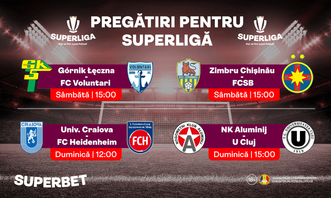 (P) Pregătiri pentru SuperLigă! Weekend plin de meciuri amicale pentru echipele româneşti