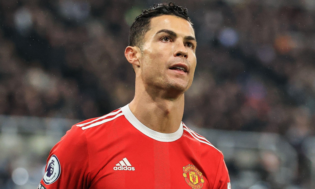 Cristiano Ronaldo #7 of Manchester United reacts to his missed chance