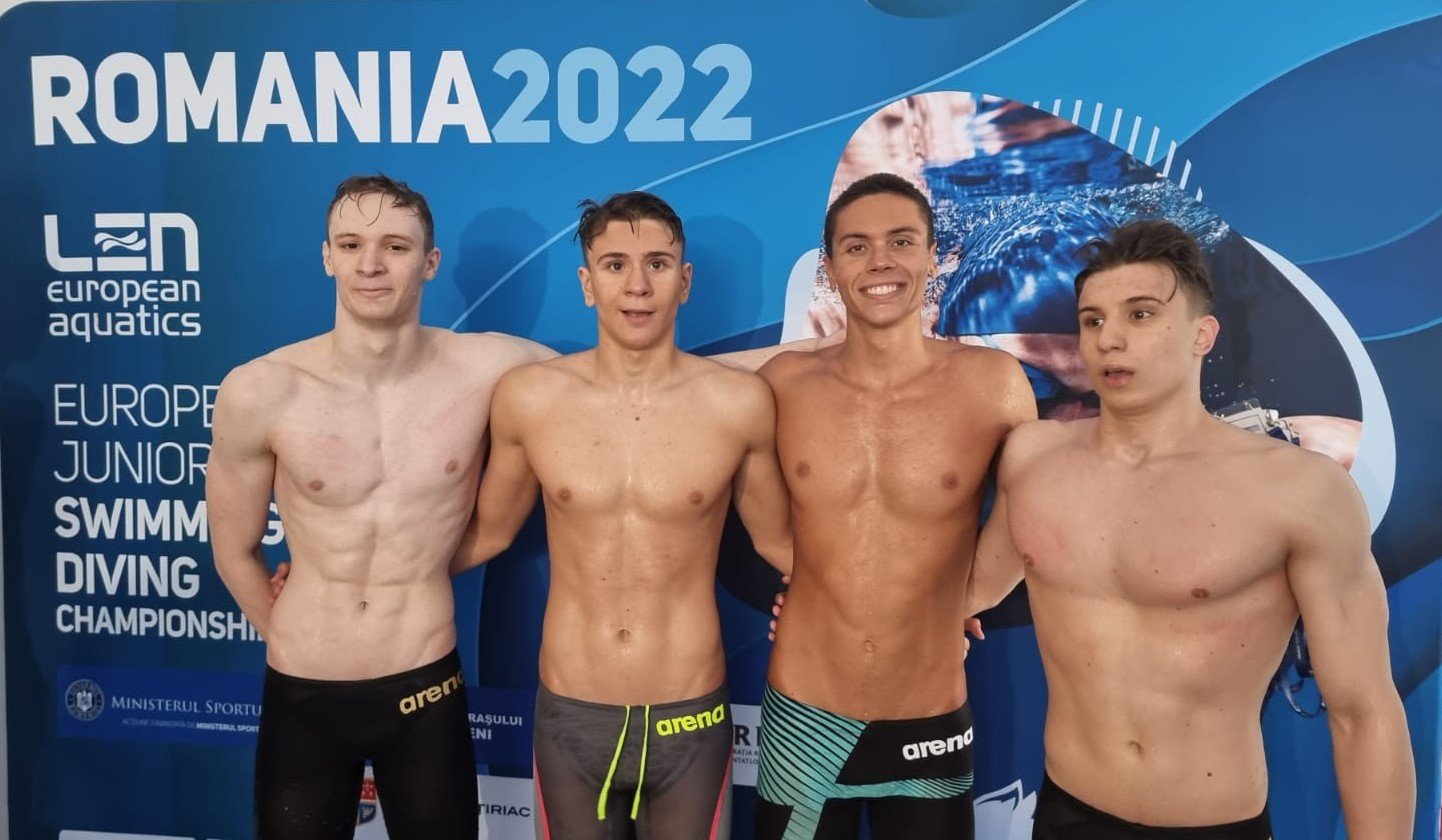 AUR! Ștefeta de 4x100 de metri liber a României a câștigat proba la Europenele de juniori