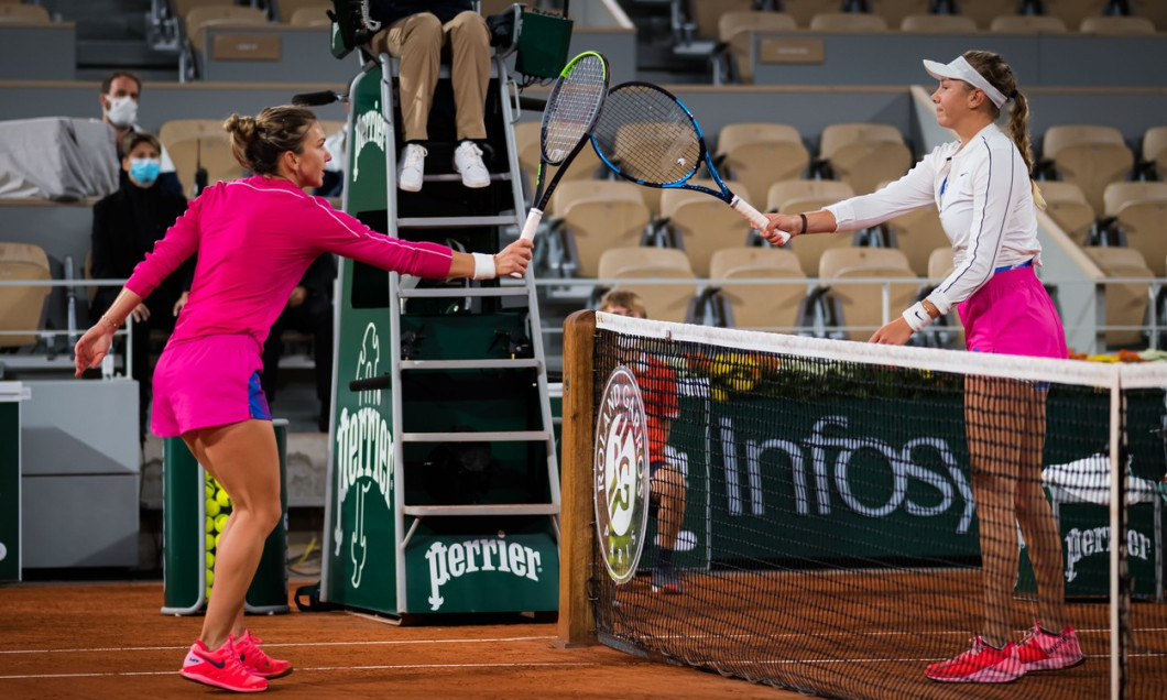 Simona Halep și Amanda Anisimova / Foto: Profimedia