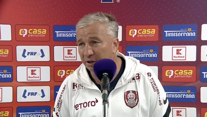 Dan Petrescu, supărat chiar înainte de meciul cu U Craiova 1948. Nu e normal pentru o echipă precum CFR Cluj