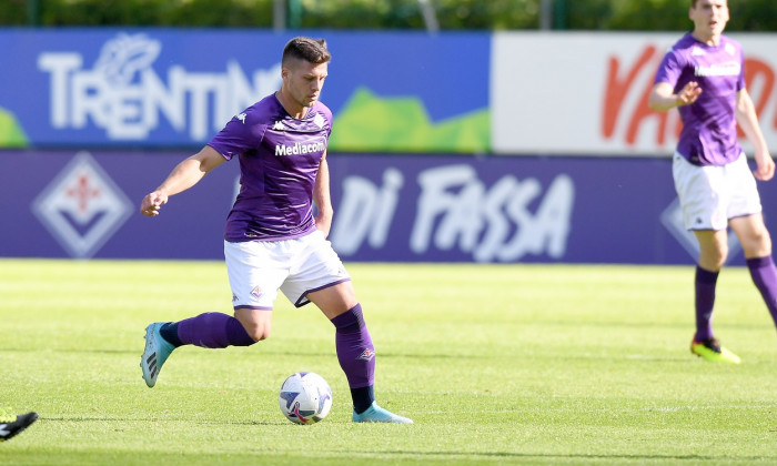 Luka Jovic, în meciul amical Fiorentina - Real Vicenza / Foto: Profimedia