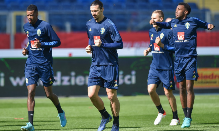 Trening reprezentacji Szwecji na Stadionie Slaskim