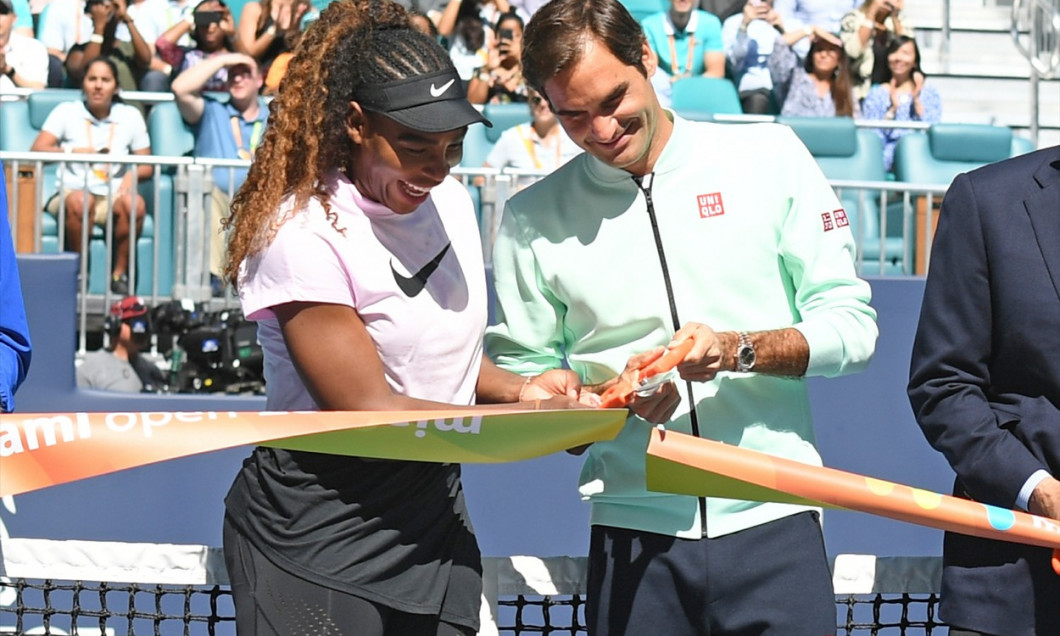 Tennis Pros Attend a Ribbon Cutting Ceremony During Miami Open