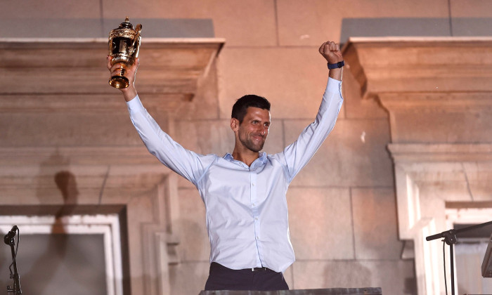 Novak Djokovic welcoming ceremony in Belgrade
