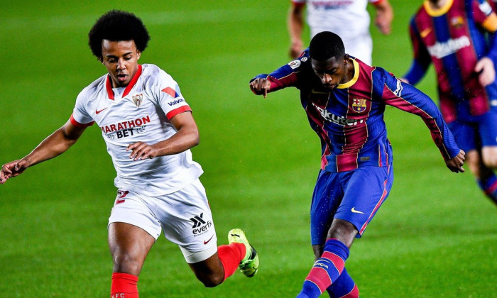 Jules Kounde, într-un meci cu FC Barcelona / Foto: Profimedia