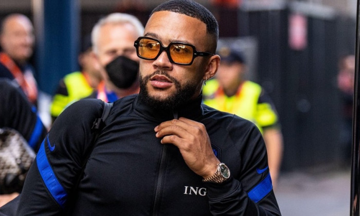 Rotterdam, Netherlands. 14 June 2022, Rotterdam, Netherlands. 14 June 2022, Memphis Depay of Holland before the match between Holland v Wales at Stadion Feijenoord de Kuip on 14 June 2022 in Rotterdam, Netherlands.(Box to Box Pictures/Yannick Verhoeven)