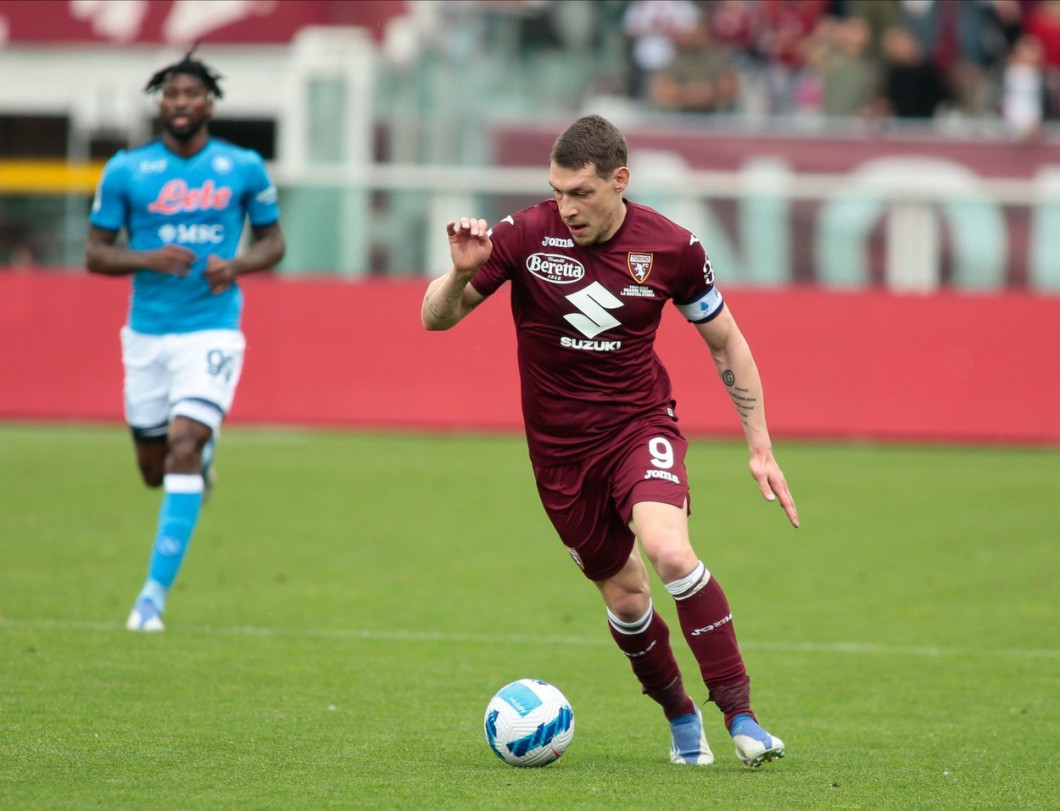 Andrea Belotti of Torino Fc during the Italian Serie A, football match between Torino FC and Ssc Napoli, on 07 of May 2022 at Grande Torino stadium in Torino, Italy Italy. Photo Nderim KACELI