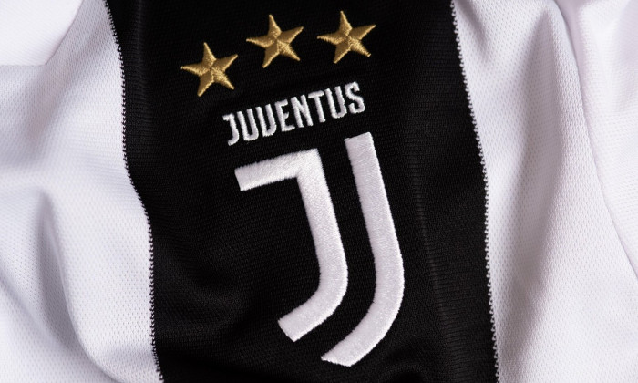 Close up of Juventus FC kit