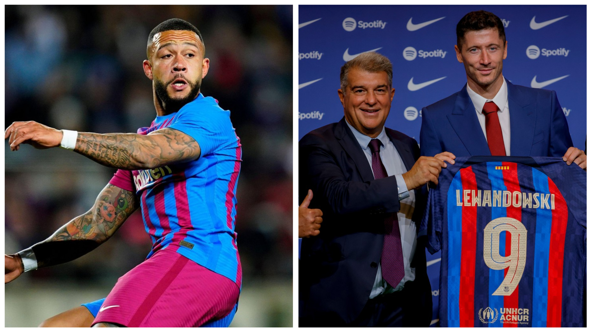 Cum a reacționat Memphis Depay când a fost informat că Robert Lewandowski va prelua tricoul cu numărul ”9” la Barcelona