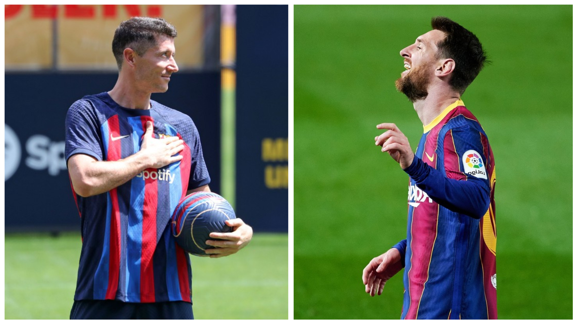 Suporterii Barcelonei au scandat numele lui Lionel Messi la prezentarea lui Robert Lewandowski