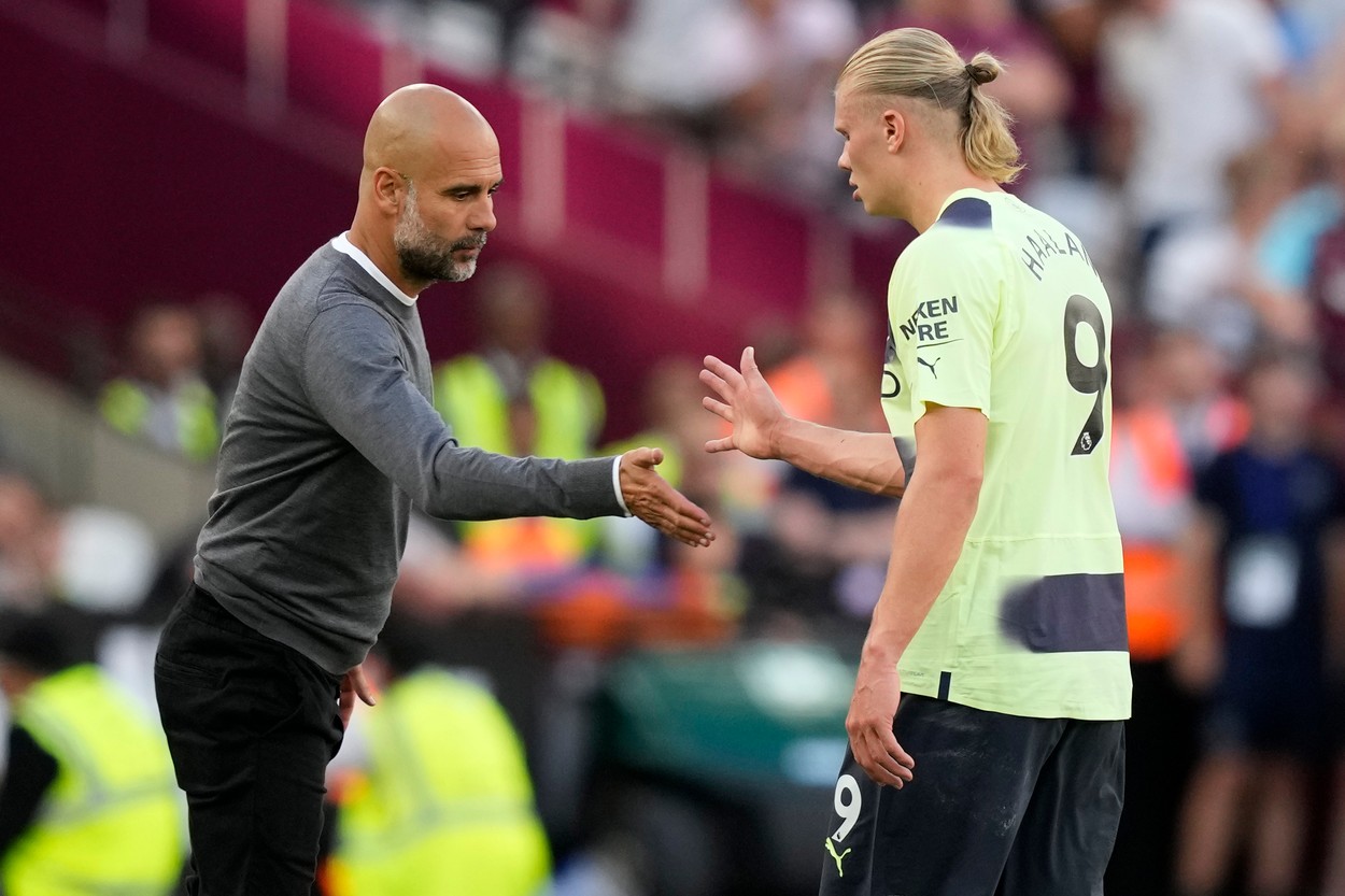 Pep Guardiola, elogii la adresa lui Erling Haaland după "dubla" atacantului de la debutul în Premier League