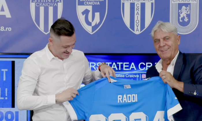 Mirel Rădoi și Sorin Cârțu / Foto: Captură Facebook@ucvofficial