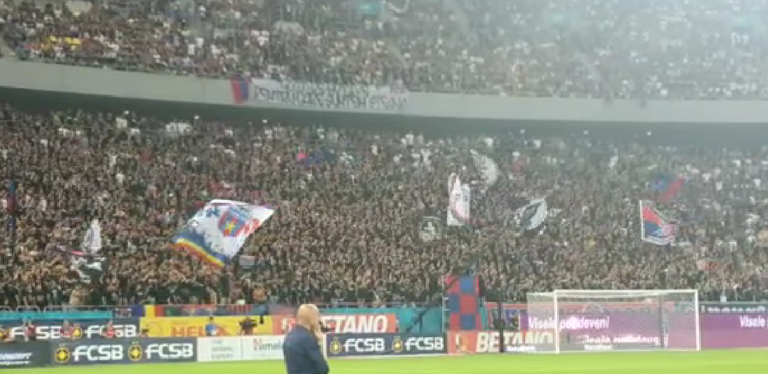 Peluza Nord, show la FCSB - Dunajska Streda. Mesajul prin care i-a ”înțepat” pe rivalii de la CSA Steaua