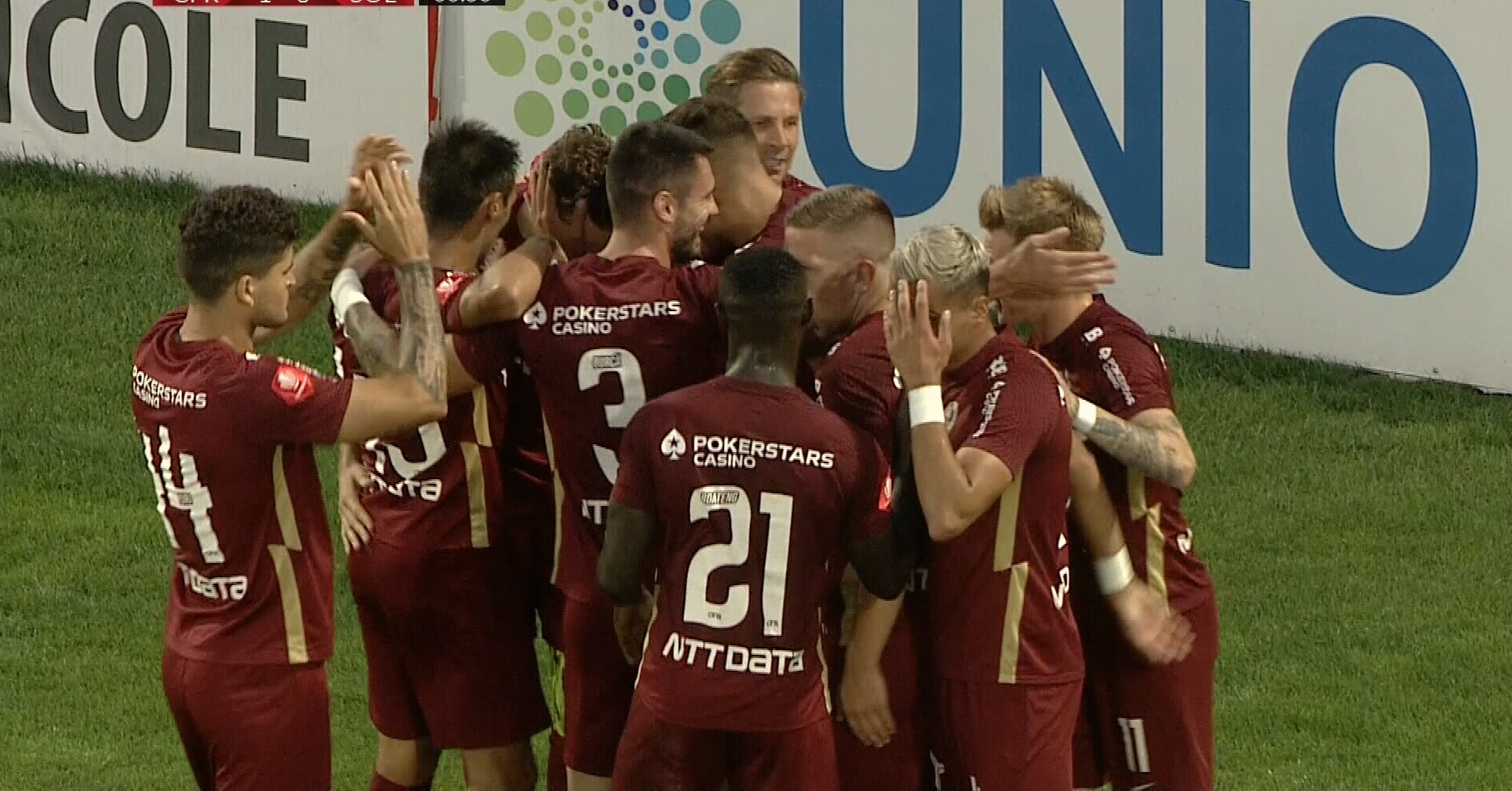 CFR Cluj - Şahtior Soligorsk 1-0. Campioana României s-a calificat în play-off-ul din Conference League