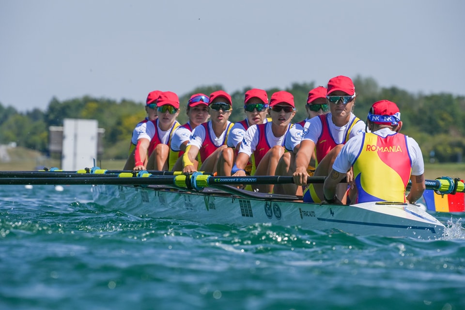 România, încă o medalie de aur la Europenele de canotaj, prin echipajul de 8+1 feminin