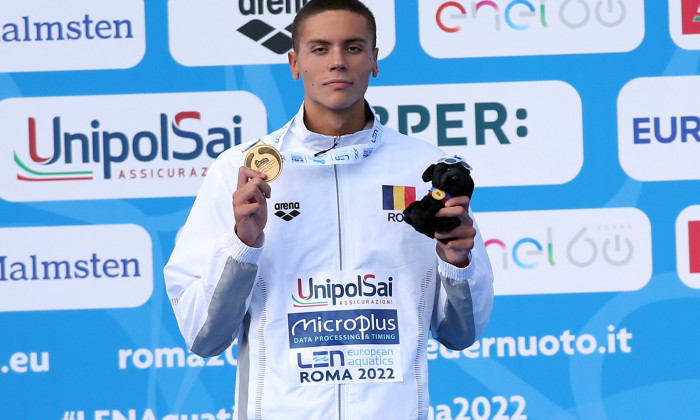 LEN European Aquatics in Rome 2022 in Foro Italico, Final Men 200m Freestyle in Swimming Championship 2022 in Foro Italico. 15.08.2022