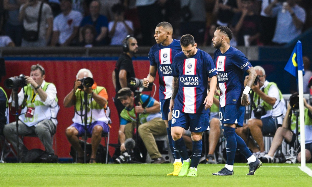 Match de football en ligue 1 Uber Eats PSG - Montpellier (5-2) au Parc des Princes ŕ Paris