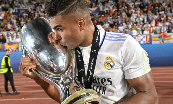 UEFA Super Cup. Match between the teams "Real Madrid" (Madrid, Spain) - "Eintracht" (Frankfurt am Main, Germany) at the stadium "Olympic".