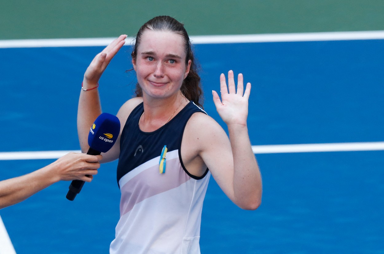 Gestul făcut de Daria Snigur, în lacrimi, după ce a învins-o pe Simona Halep