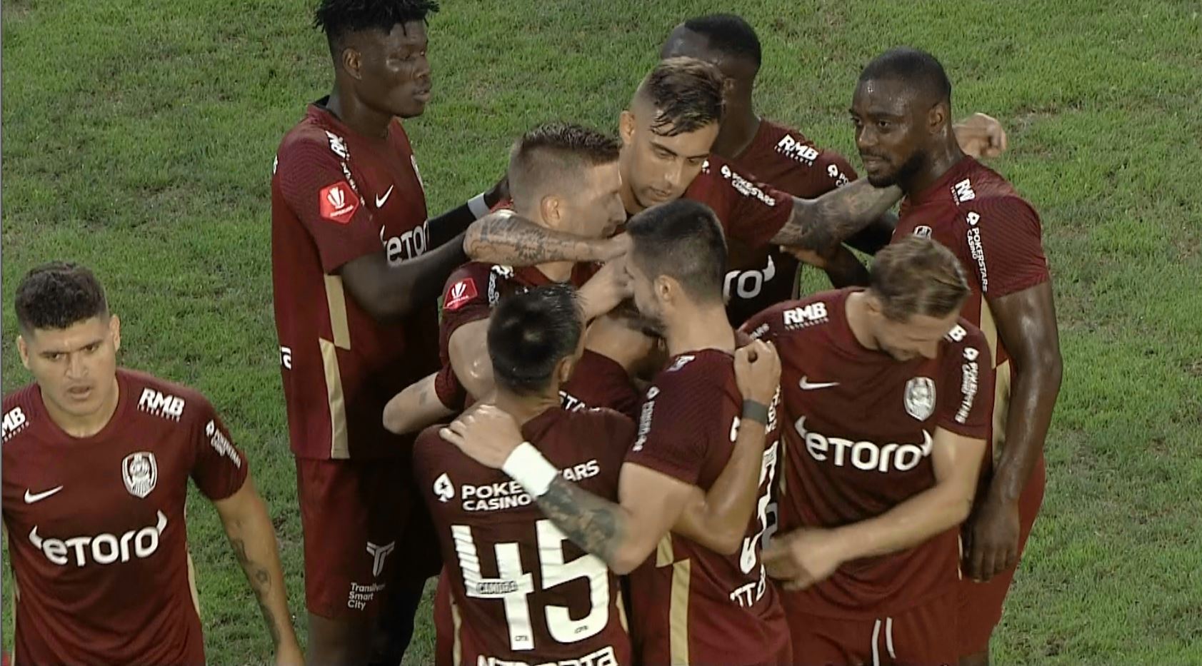 CFR Cluj - FC Voluntari 4-0. Spectacol total și eurogoluri reușite de campioană. Ilfovenii au jucat o repriză în 10