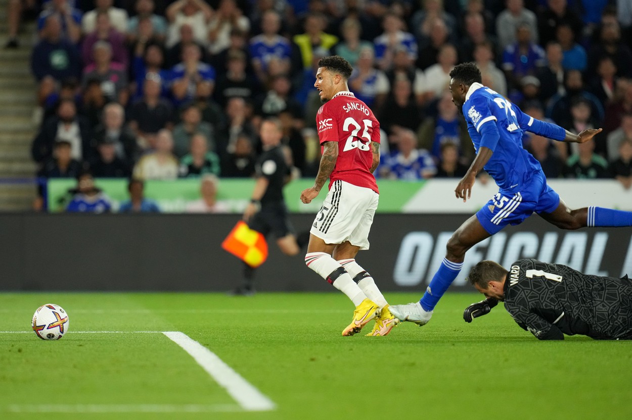 Leicester - Manchester United 0-1. Jadon Sancho le-a adus victoria ”diavolilor”