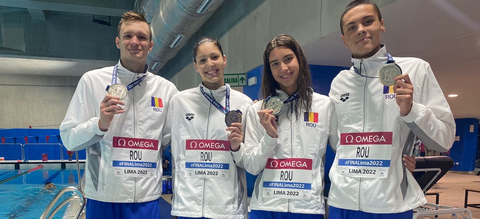 România a luat argintul la proba de ștafetă combinată 4x100 metri liber, la Campionatele Mondiale de juniori de la Lima