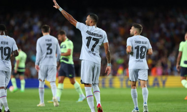 Barcelona, Spain. 24th Aug, 2022. Pierre-Emerick Aubameyang of FC Barcelona celebrates a goal during the benefic friendly match to raise funds for ELA between FC Barcelona and Manchester City at Spotify Camp Nou in Barcelona, Spain. Credit: DAX Images/Ala