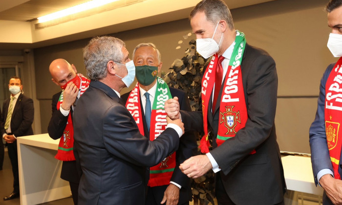 King Felipe and Portugal's President Marcelo Rebelo de Sousa