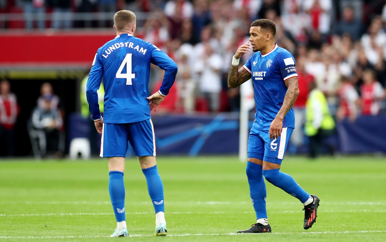 Rangers, record negativ din 1995 egalat după prima repriză a meciului cu Ajax